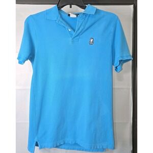 Psycho Bunny Men's‎ Polo Shirt – Blue – Size 5 (XL) – 100% Pima Cotton - Good